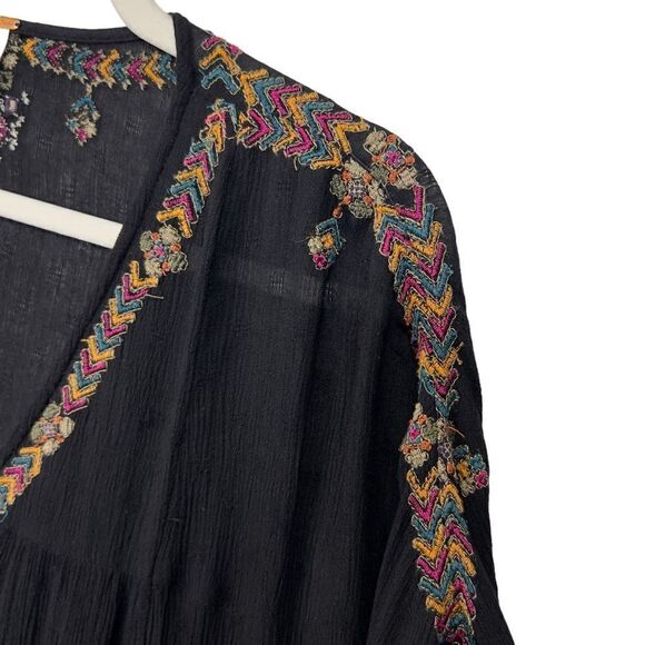 Free People | Arianna Embroidered Tunic in Black - Size small - Picture 11 of 16